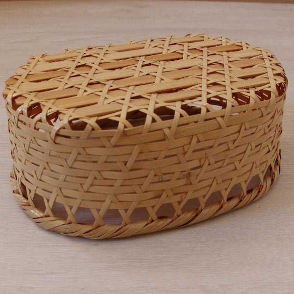 竹かご 白竹小判篭(大/小)