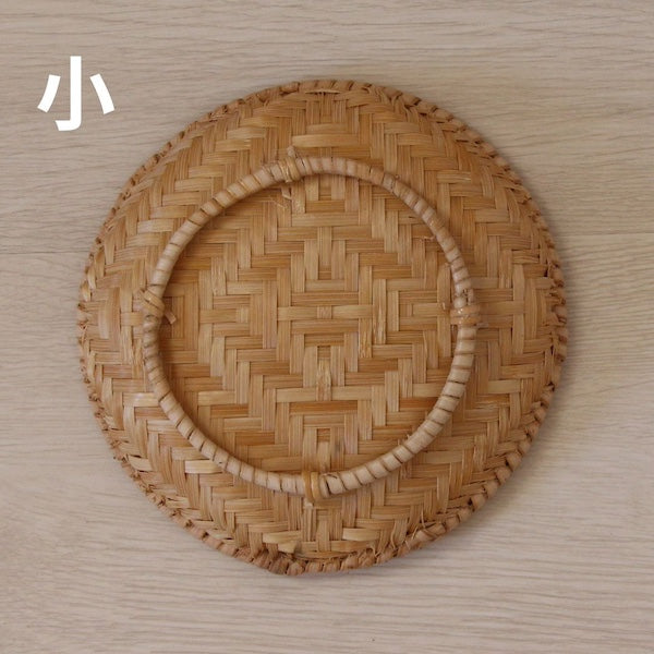 竹ザル 白竹アジロ丸皿(大/小)