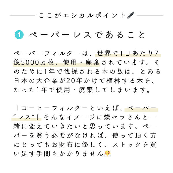 富士山型ペーパーレス セラミックコーヒーフィルター