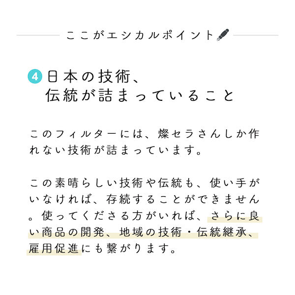 富士山型ペーパーレス セラミックコーヒーフィルター